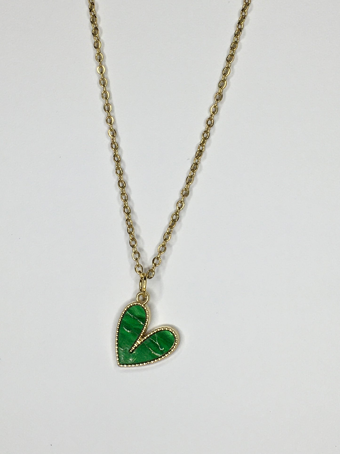 heart necklace 18”